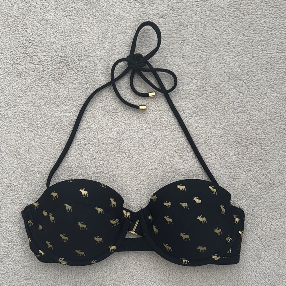 Abercrombie & Fitch Black & Gold Bikini Top